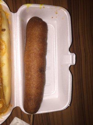 The homemade corn dog! Get the mustard with it... trust me.. it's godly