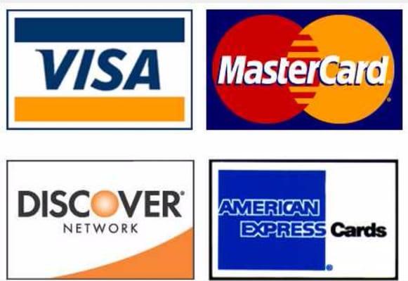 We accept on site  Most credit card