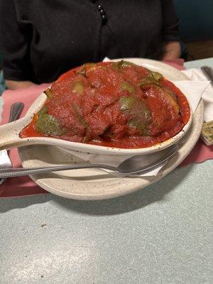 Meatball and pepper dinner