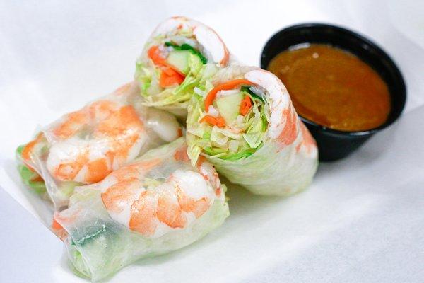 Shrimp Summer Rolls with Peanut Sauce