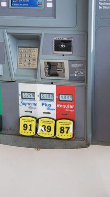 Price gouging gas double the price here almost than anywhere else very sad