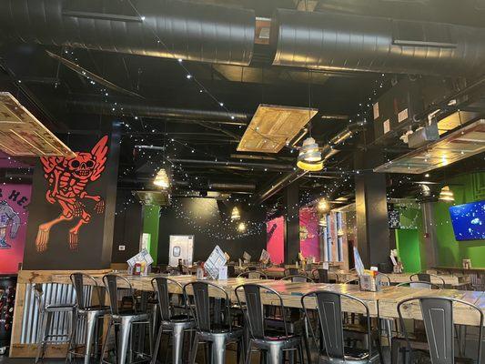 The dining area of the brewpub