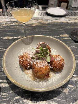 Little ball of goodness/ Prosciutto beignets.