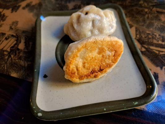 Buuz are pan-fried Mongolian beef dumplings, larger than bansh. Order a day or two in advance.