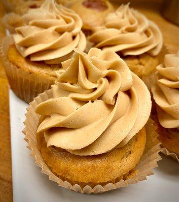 Peanut butter and jelly cupcakes