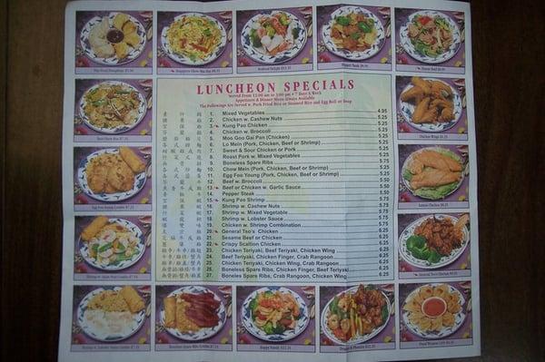 China One Luncheon Specials - 9/08