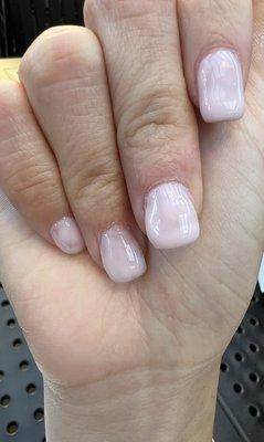 Gel applied unevenly