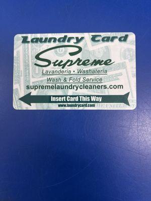 Laundry card