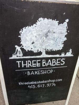 Three Babes Bakeshop sign