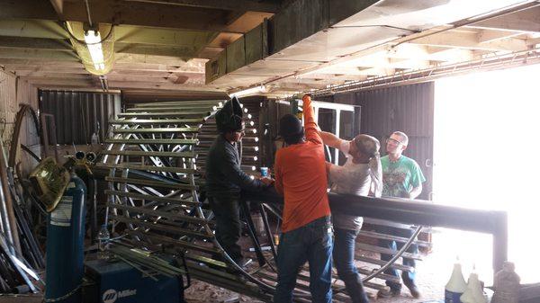 Spiral Stair Case Being Fabricated