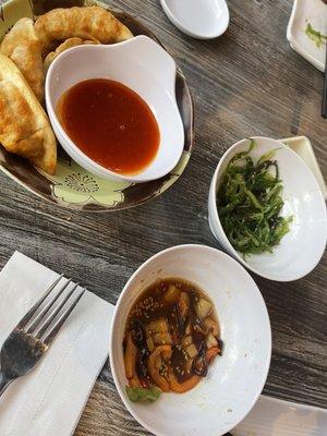 Seaweed Salad Octopus Salad  Gyoza