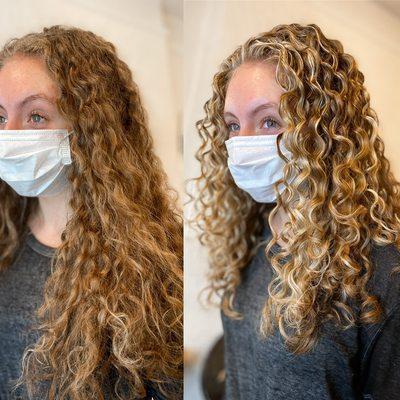 Highlights and Curl Makeover