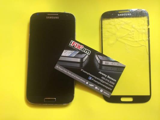 Here is a galaxy S4 glass only repair. It looks and works good as new again.