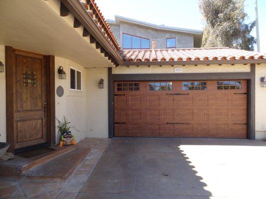 Garage door matching with existing front door