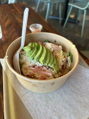 Breakfast bowl with avocado