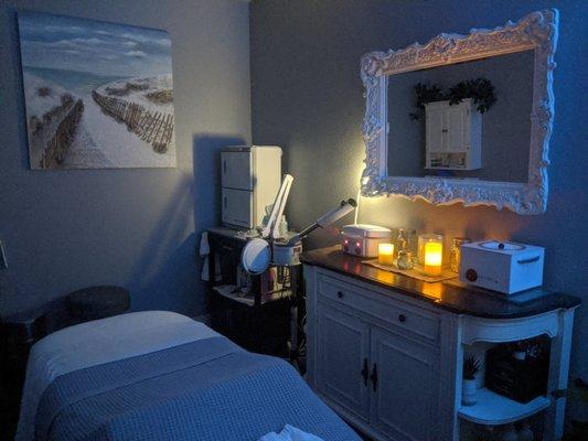 Facial room - private, professional, & clean