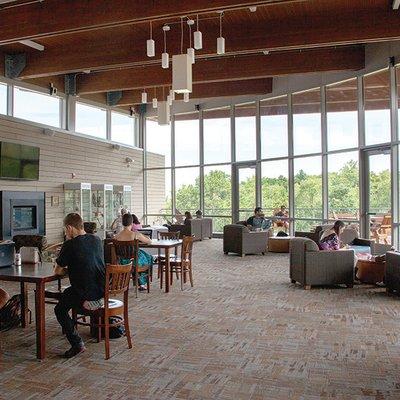 The Pavilion provides a quiet, comfortable study space for students.