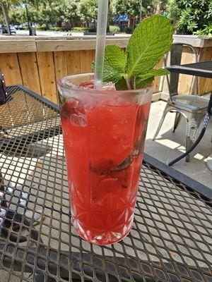 Strawberry mojito. Very syrupy.