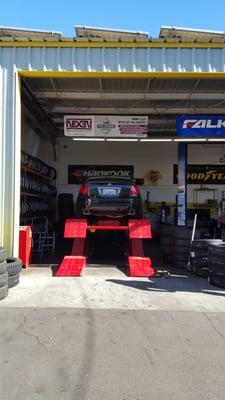 My 2006 Acura TL getting alignment done and its lowered then its actual height.