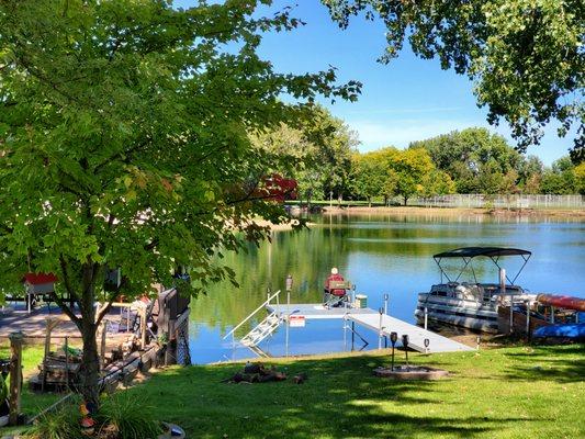 My father enjoying some fishing on our new dock. Memories I will cherish forever!