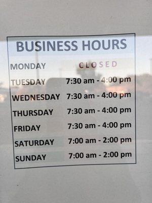 Business hours