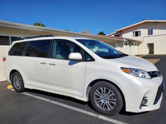 Our 2018 Sienna Van  restored perfectly by Caliber Collision  7515 Dagget St SAN DIEGO, CALIFORNIA, 92111