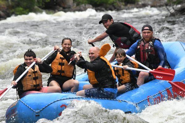 Whitewater rafting in the Kennebec River