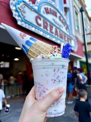 The Unicorn Milkshake from the Main Cafe Creamery