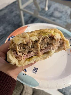 Traditional Cuban sandwich