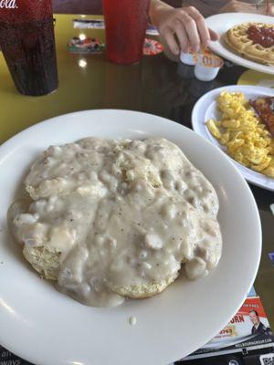 Sausage biscuits and gravy