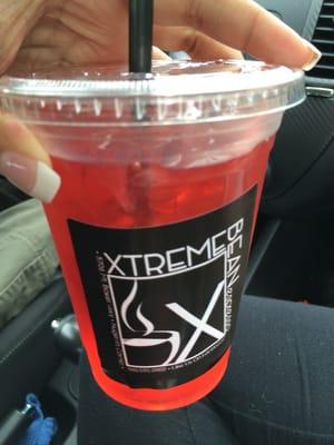 Watermelon Italian soda, with redbull! So delicious!