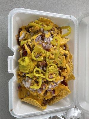 Nachos with brisket meat