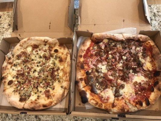 Meat Lovers Pizza and Amalfi Pizza