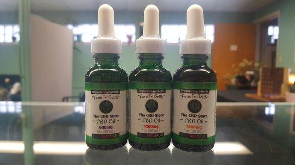 The CBD Store, Farm to Bottle, organic tinctures.