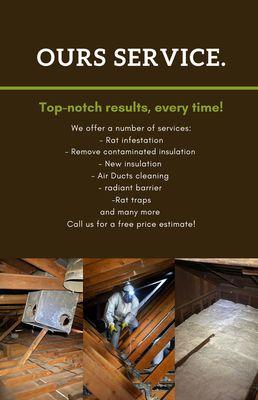 Attic cleaning, and many more services!!