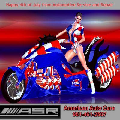 Have A Great 4th of July from Automotive Service and Repair. http://www.goamericanautocare.com/ 951-461-2507