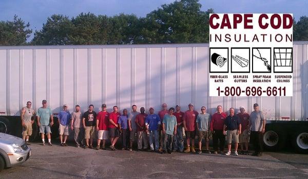 Our crew looks forward to servicing your needs.  Call us for insulation, gutters & suspended ceilings. www.capecodinsulation.com