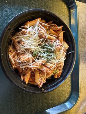 This was my selection of pasta. Penne pasta w/Sauce, artichokes and sautéed Mushrooms! Yum!  Menu is online.