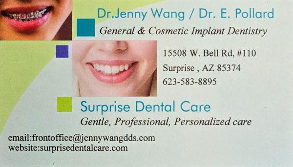 Surprise Dental Care, DDS Jenny Wang 623-583-8895