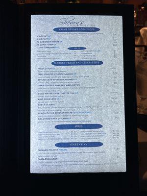 LED lit menu