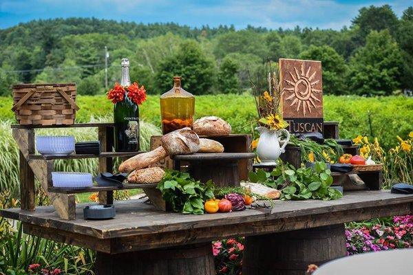 Outdoor Tuscany Wedding of 225 guests in Hollis NH. Catered By Tuscan Catering 2015