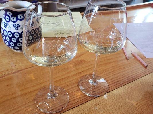 Take glasses home after a tasting.