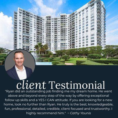 Client Testimonial from a recent sale in West Palm Beach, FL