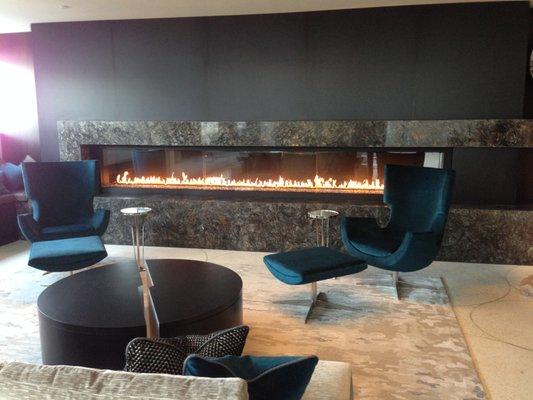 Example of our work. Linear fireplace.