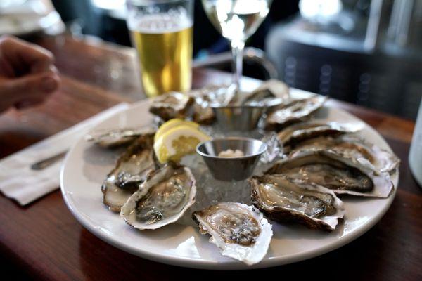 Raw Halibut Cove Oysters!