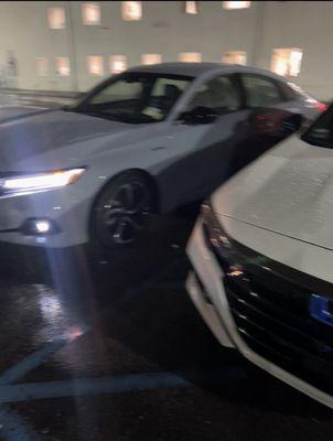 Sonic gray pearl 2022 accord sport hybrid  from November 2022 next to the one we got in feb 2022