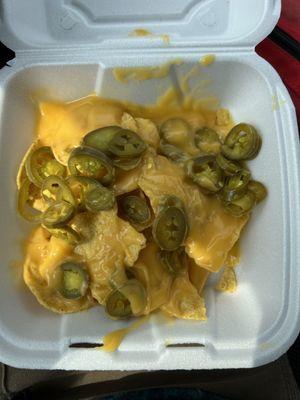 Just your basic chips and cheese with jalapeños!!!! Excellent!!!