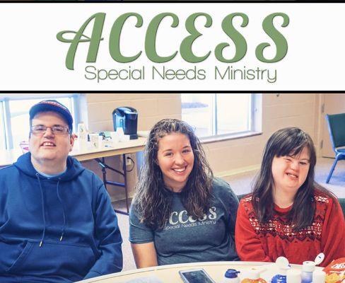 Grace Fellowship Church Access Special Needs Ministry meets on Sundays at 9:15 & 11am during services!