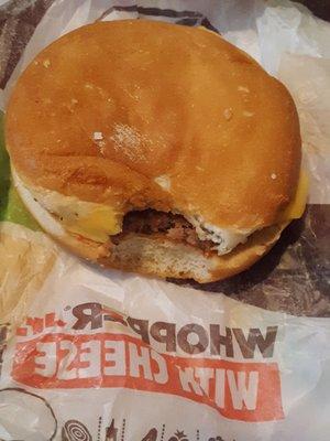 I will probably call the Dekalb County Health Dept tomorrow.  I opened this cheeseburger and one of the employees had bitten into it.