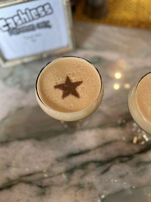 K.I.S.S. Cocktail + a perfect Star (made with cinnamon)